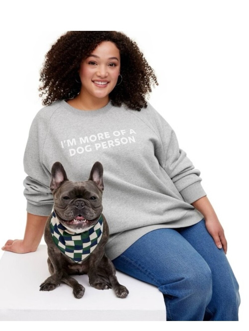 The Cuddle Collab for Target "I'm More of a Dog Person" Gray Graphic Sweatshirt